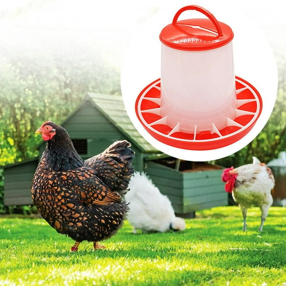 Manunclaims Automatic Feeder Fowl Chicken Poultry Farming Breeding Water Food Feed Dispenser - Free Range Plastic Hanging Poultry Feeder