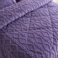 thumbnail image 4 of JML 3 Piece Sherpa Blanket For Bed,Winter Warm 3 Ply Fleece Borrego Blanket,King 79"x 91",Purple, 4 of 8