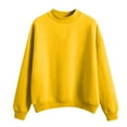 thumbnail image 6 of Resicozy Oversized Sweatshirt for Women Crewneck Solid Color Pullover Soft Trendy Sweatshirt Plus Size Yellow 2XL, 6 of 6