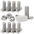 thumbnail image 1 of 10 Stainless Steel Hammer Head Screws M8 X 20 With Flange Nuts, 1 of 5
