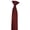 Wine Red, variant on Unisex Solid Color Clip On Neck Tie for Uniform Pre Tied Adjustable Neckties