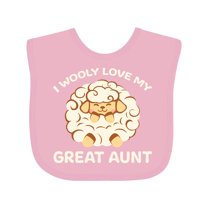 Inktastic I Wooly Love My Great Aunt Boys or Girls Baby Bib