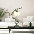 thumbnail image 3 of White Glass Table Lamp with Tiffany Style Victorian Design Flower Shade Lamp Without Bulb Handmade, 3 of 20