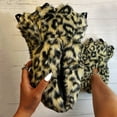 thumbnail image 2 of Warm Soft Cartoon Slippers for Women and Men Cute Leopard Pattern Novelty Indoor Footwear Cozy Home Comforts for Relaxation, 2 of 9