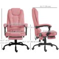thumbnail image 2 of CoSoTower 7-Point Vibrating Massage Chair, Reclining Office Chair with Footrest, Reclining Back, Adjustable Height, Pink, 2 of 7
