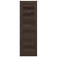 thumbnail image 6 of Ekena Millwork 12"W x 78"H True Fit PVC Two Equal Louver Shutters, Raisin Brown (Per Pair - Hardware Not Included), 6 of 11
