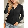 thumbnail image 3 of Zeagoo Women's Lightweight Cardigans Casual Long Sleeve V-Neck Button Print Sweaters Open Front Outerwear, 3 of 6