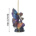 thumbnail image 3 of TIELUTT Colorful Fairy Fairies Painted Style Charm and Mysterious Rear Acrylic Beads for Chandeliers Hanging for Windows Ornament Christmas Elastic String for Bracelets Cat, 3 of 8