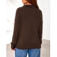 thumbnail image 4 of Suéter PRETTYGARDEN 2025 Mujer Cuello Cuarto Marrón Talle S, 4 of 8