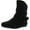 Black, variant on Static Footwear SELENA-58 Women's Fashion Mid Calf Flat Heel Side Zipper Slouch Boots