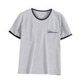 thumbnail image 2 of L-4X Big & Tall Pajama T-Shirts for Men with Pocket Plus Size Short Sleeve Tees Tops Mens Casual Pullover Crewneck Loungewear Tshirts 2025, 2 of 3