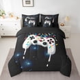 thumbnail image 2 of Feelyou White Game Console Bedding Comforter Set 7pcs, Galaxy Stars Queen Bedding Sets, 2 of 8
