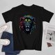 thumbnail image 3 of Lion T-shirt Lion Unisex T-shirt Unisex tees Casual Cotton Colorful Printing, 3 of 5