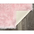 thumbnail image 6 of Linon Faux Sheepskin Area Rug Collection, Pink, 3' x 5', 6 of 7