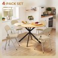 thumbnail image 4 of HOMCOM Ensemble de 4 Chaises Pliantes, Chaises Pliables avec Coussins, Beige, 4 of 10