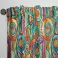 thumbnail image 3 of Designart 'Ethnic Tribal Doddle Pattern Mosaic Elements' Bohemian & Eclectic Curtain Panel, 3 of 5