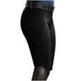 thumbnail image 3 of YOIAVAIOY Women Horse Riding Pants Stretch Slim Yoga Pants High Waisted Solid Lightweight Horseback Tights with Pocket Black XL, 3 of 7