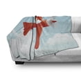 thumbnail image 3 of Plane Soft Flannel Fleece Throw Blanket, Airplane Flying in the Cloudy Sky Little Boy Pilot Baby Children Cartoon Print, Cozy Plush for Indoor and Outdoor Use, 50" x 60", Orange Blue, by Ambesonne, 3 of 6