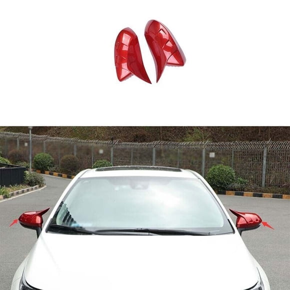 ABS OX Corner Outside Rearview Mirror Red Protective Cover Decoration for Toyota for Corolla 2020-24-