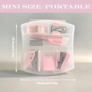 8 pcs Mini Office Supply Kits – Includes Mini Stapler, Scissors, Staple Remover, Puncher, Pencil Sharpener, Tape Dispenser