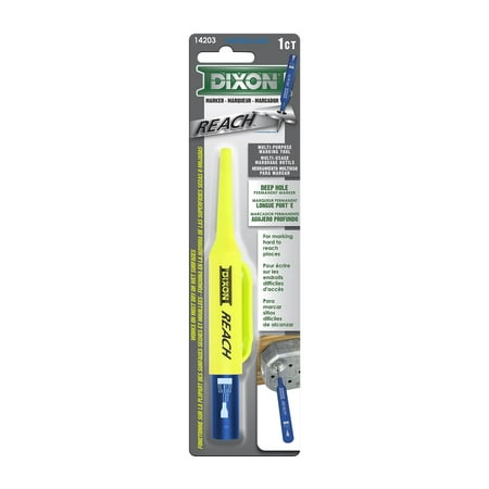 Dixon Permanent Pen - Dixon 14203 Reach Deep Permanent Marker, Blue