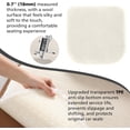 thumbnail image 3 of Faux   Seat Cushion 20 Inch, 18mm Medium Pile Seat Pad with Non-Slip TPE Backing for , SUVs, , Office Chairs, White, 3 of 6