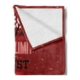 thumbnail image 2 of Funny Soft Flannel Fleece Throw Blanket, Yes Officer I Did See Speed Limit Sign Didnt See You, Cozy Plush for Indoor and Outdoor Use, 60" x 80", Ruby Grey, by Ambesonne, 2 of 5