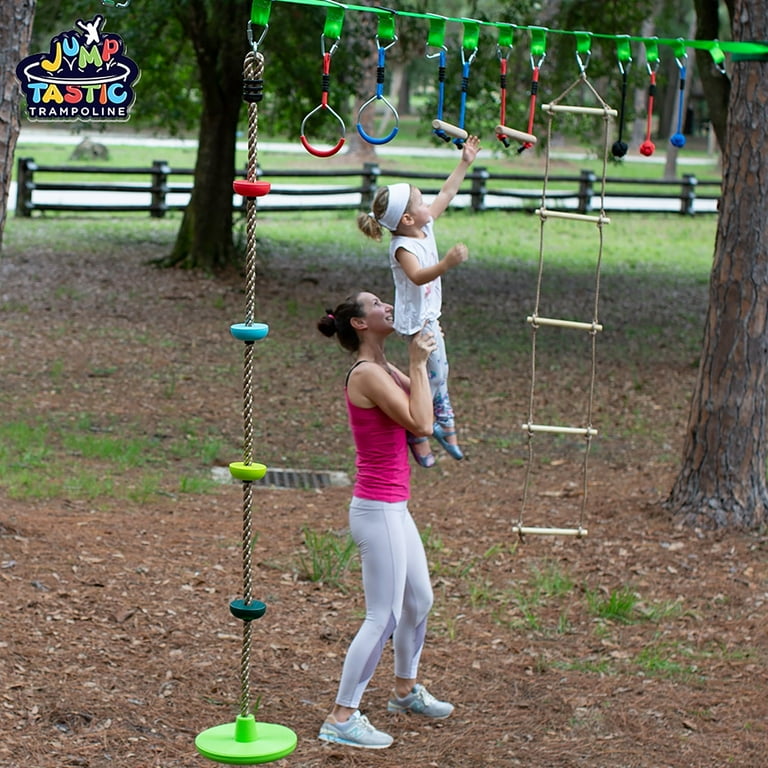 50ft Ninja Slackline Jungle Swing Gym Ninja Warrior Obstacle