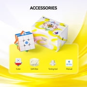 Gan I Carry 4, Smart Speed Cube 3x3 Magnetic, Connected Electronic Bluetooth Magic Cube for Kids Adults, Battery Replaceable Frosted Version