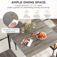 thumbnail image 5 of QinZhisheng E-commerce 5-Piece Counter Height Dining Table Set, Industrial Kitchen Table and Chairs for 4, Space-Saving Dinette Set with Bar Stools for Dining Room, Pub, Restaurant (Grey Oak), 5 of 8