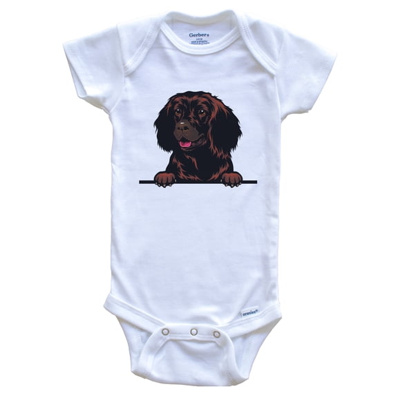 American Water Spaniel Dog Breed Cute Baby Bodysuit, 0-3 months white