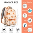 thumbnail image 6 of Compact Travel Backpack with Artistic Puppy and Dog Bone Patterns Lightweight School Bag Cute Small Backpack for School Pet Fans, 6 of 6