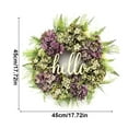 thumbnail image 3 of BANEX Spring Wreaths for Front Door, Summer Door Wreath Outside, Artificial Purple Hydrangea Wreath for Home Wall Indoor Decor Green, 3 of 6