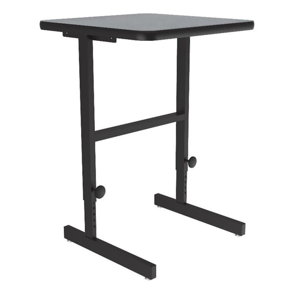 Correll CST 20" x 24" Metal Adjustable Standing Workstation in Gray Granite