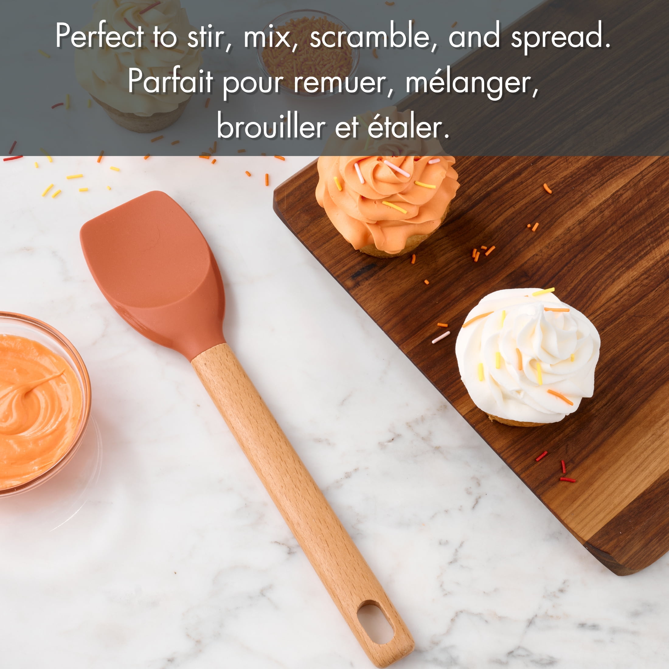 Way-to-Celebrate 12" Silicone Spoonula Spatula, Orange, WAY-TO-CEL PL SILICONE SPOONULA