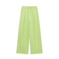 thumbnail image 3 of HH TRAF Pantalones anchos de lino con cintura elástica y kimono de nueva moda para mujer, pantalones largos casuales elegantes hasta el tobillo de 4 colores para mujer, 3 of 4