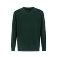 thumbnail image 1 of Krumba Men's Cotton Oversized V-Neck Classical Pull-On Sweater 5XL Green, 1 of 6