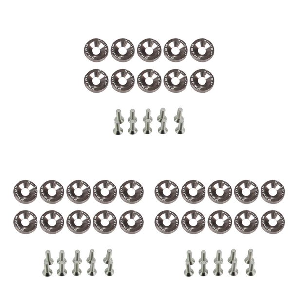 Sidaley Juego de arandelas de tornillos para coche de 10 piezas, juego de arandelas de aleación de aluminio, actualización de automóvil, Type4 NO4