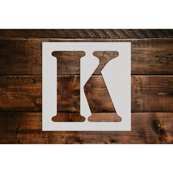 Letter K Stencil - Art and Wall Stencils (6"x6")
