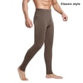 thumbnail image 4 of Minnieouse Mallas térmicas para hombre, mallas térmicas gruesas de terciopelo, Color sólido, suave, para invierno, ropa interior cálida, pantalones Prendas para la parte inferior del cuerpo Caqui Minnieouse AP013673-04, 4 of 6