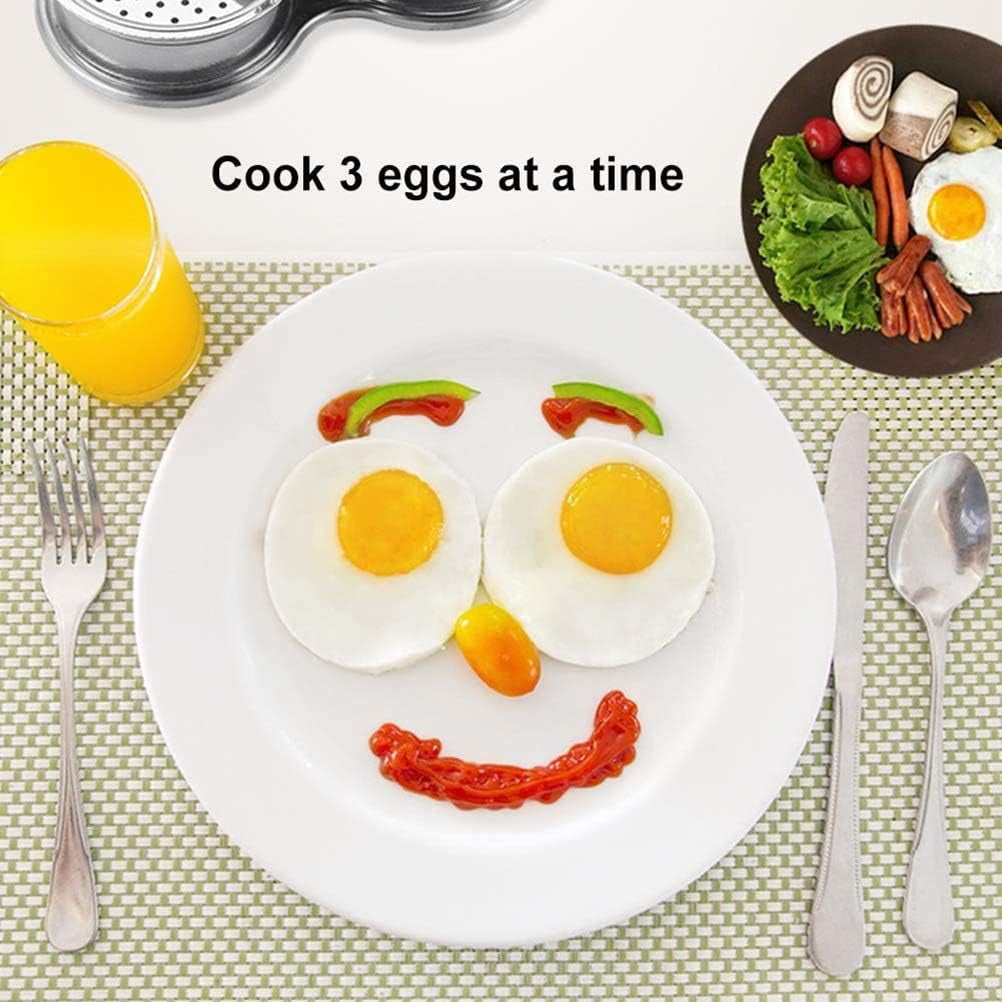 ABPETE Egg Poachers with 3 Stainless Steel Grids, Non Stick Pocket Egg Cups for Quick, Easy, and Nutritious Breakfast