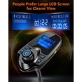 thumbnail image 2 of Wireless In-Car Bluetooth FM Transmitter Radio Adapter Car Kit W 1.44 Inch Display Supports TF/SD Card and USB Car Charger for All Smartphones Audio Players, 2 of 6