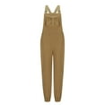 thumbnail image 6 of Wancir Women Long Casual Loose Bib Pants Overalls Baggy Rompers Jumpsuits with Pockets, 6 of 9