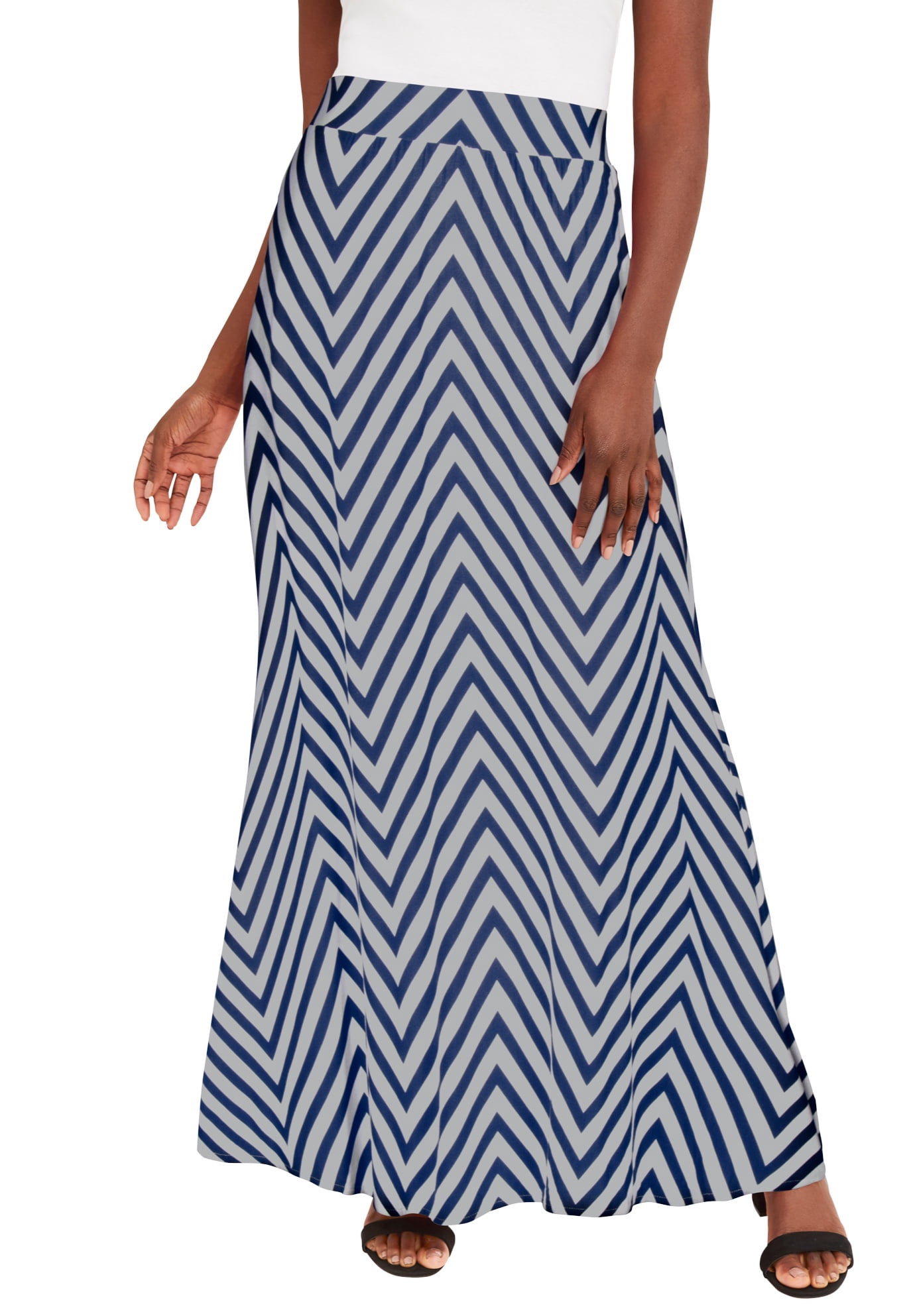 Plus Size Everyday Knit Maxi Skirt Soft 