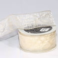 thumbnail image 2 of The Ribbon People Sheer Ivory and Gold Wired Craft Ribbon 2" x 27 Yards, 2 of 2