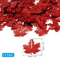 thumbnail image 2 of Uxcell 1.2" Red Thanksgiving Fall Foil Confetti Sequins,  60g Maple Leaves Foil Metallic Sequins Confetti, 2 of 7