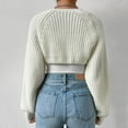thumbnail image 5 of DuoJiaJ Women Casual Long Sleeve Knitted Open Front Fashion Loose Elegant Warm Oversized New Knitted Sweater Cardigan Cardigan Sweater White, 5 of 5