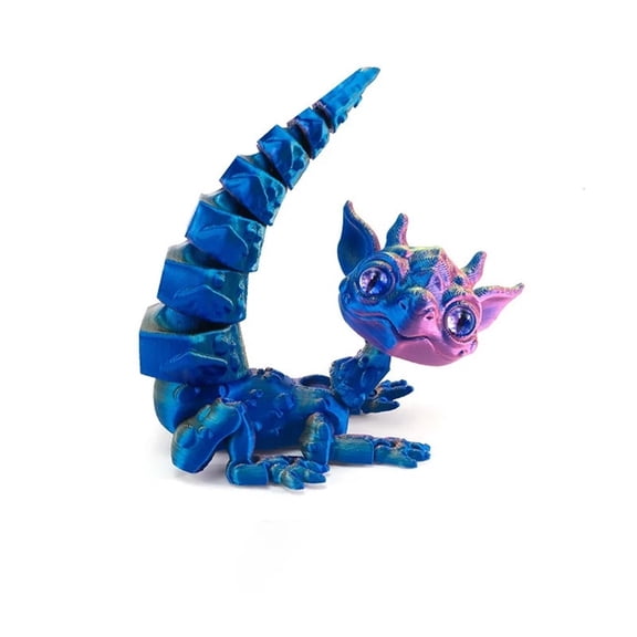 1PC 3D Printed Dragon Figurines Movable Joints Creative Collection Desktop Decoration Ornaments Holiday Decoratio Miniatures Gifts