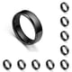 thumbnail image 1 of sweethay Anillo de banda Unisex aniversario mujeres hombres nudillo mano joyería novio novia regalos personalizados negro tamaño 11 Type2 NO2, 1 of 6