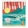 thumbnail image 3 of Ambesonne Tropical Shower Curtain, Hawaii Holiday Coast, 69"Wx84"L, Sand Teal, 3 of 5